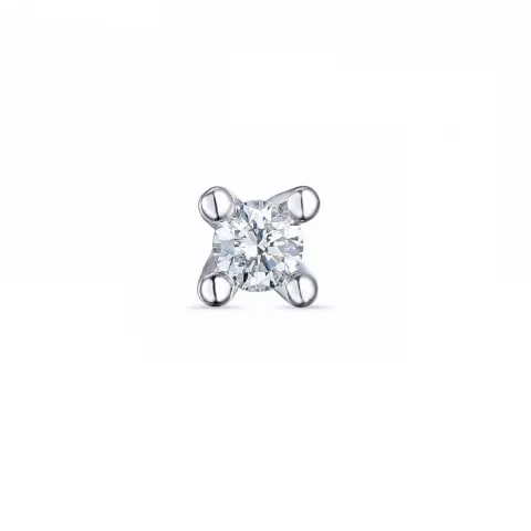 1 x 0,09 ct timantti solitaire-nappikorvakorut 14 karaatin valkokultaa kanssa timantti 