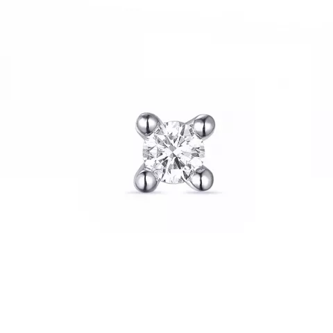 1 x 0,15 ct timantti solitaire-nappikorvakorut 14 karaatin valkokultaa kanssa timantti 