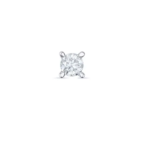 1 x 0,08 ct timantti solitaire-nappikorvakorut 14 karaatin valkokultaa kanssa timantti 