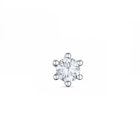 1 x 0,10 ct timantti solitaire-nappikorvakorut 14 karaatin valkokultaa kanssa timantti 