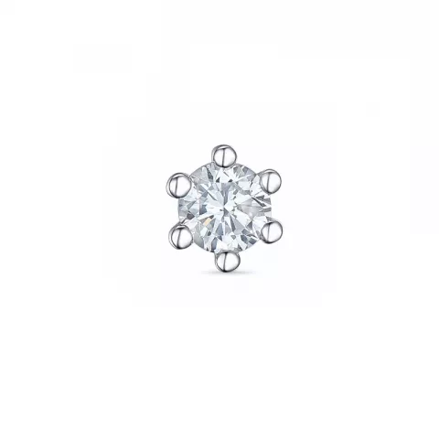 1 x 0,15 ct timantti solitaire-nappikorvakorut 14 karaatin valkokultaa kanssa timantti 
