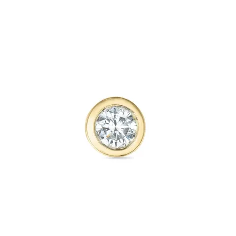 1 x 0,08 ct timantti solitaire-nappikorvakorut 14 karaatin kultaa kanssa timantti