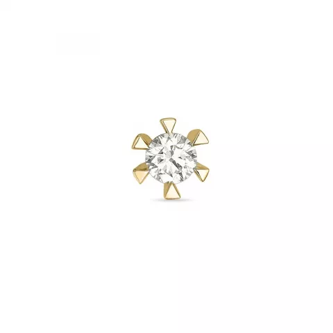 1 x 0,11 ct timantti solitaire-nappikorvakorut 14 karaatin kultaa kanssa timantti 