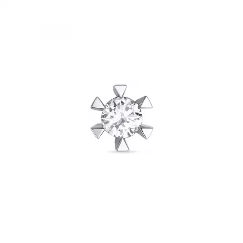 1 x 0,11 ct timantti solitaire-nappikorvakorut 14 karaatin valkokultaa kanssa timantti 