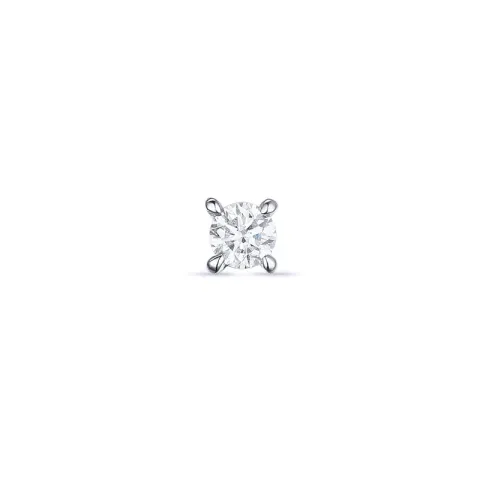 1 x 0,05 ct solitaire-nappikorvakorut 14 karaatin valkokultaa kanssa timantti 