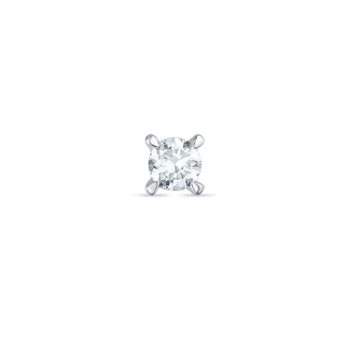 1 x 0,06 ct timantti solitaire-nappikorvakorut 14 karaatin valkokultaa kanssa timantti 