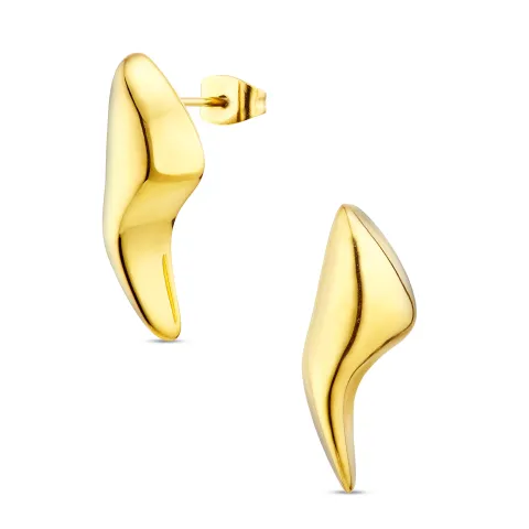 vedenkestävät korvarenkaat  kullattu teräs - OCEANA