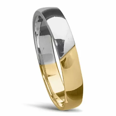 kaksivärinen Miesten sormus 14 karaatin kulta ja valkokultaa