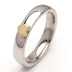 Vihkisormus hopea ja 14 karaatin kulta