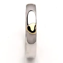 Vihkisormus hopea ja 14 karaatin kulta