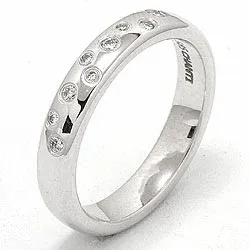 tähtipöly vihkisormus 14 karaatin valkokultaa 0,126 ct