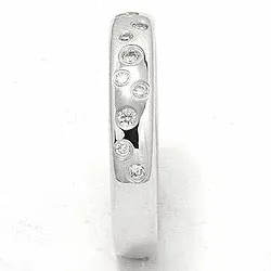 tähtipöly vihkisormus 14 karaatin valkokultaa 0,126 ct