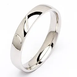 Vihkisormus 14 karaatin valkokultaa