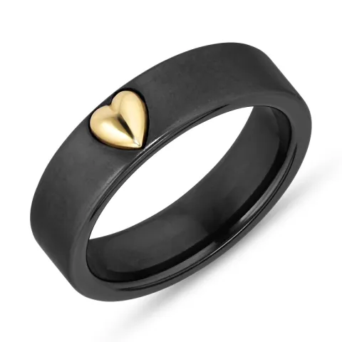 Vihkisormus musta teräs ja kulta