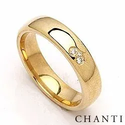 sydän vihkisormus 9 karaatin kultaa 0,037 ct