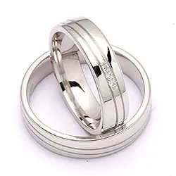 Vihkisormusta hopea 0,024 ct