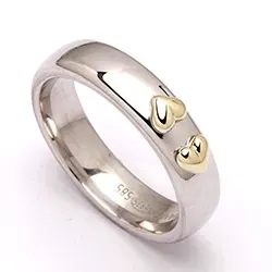 Vihkisormus hopea ja kulta