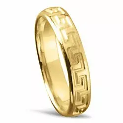 Karhea ja kiiltävä vihkisormus 14 karaatin kultaa