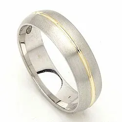 Vihkisormus hopea ja 14 karaatin kulta