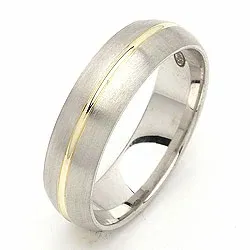 Vihkisormus hopea ja 14 karaatin kulta