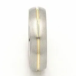 Vihkisormus hopea ja 14 karaatin kulta