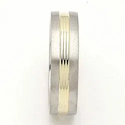 Vihkisormus hopea ja 14 karaatin kulta