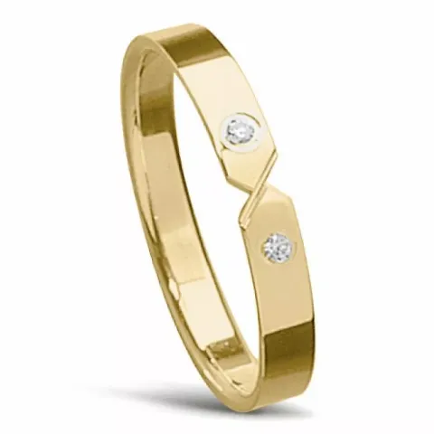 kapea Naisten sormus 14 karaatin kultaa 0,013 ct