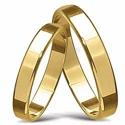 Kapea sileät vihkisormusta 14 karaatin kultaa - setit