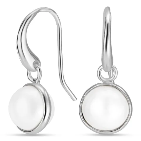 pyöreitä helmi korvarenkaat  hopea - Loom Stones