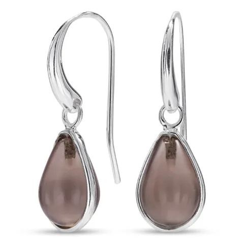 pisara savunvärinen kvartsi korvarenkaat  hopea - Loom Stones