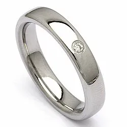 Vihkisormus teräs 0,025 ct