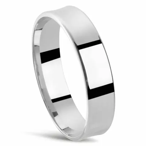 Tasapintainen Miesten sormus 14 karaatin valkokultaa