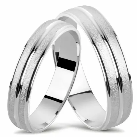 vihkisormusta 14 karaatin valkokultaa - setit