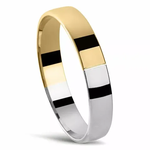 Vihkisormus 14 karaatin kulta ja valkokultaa