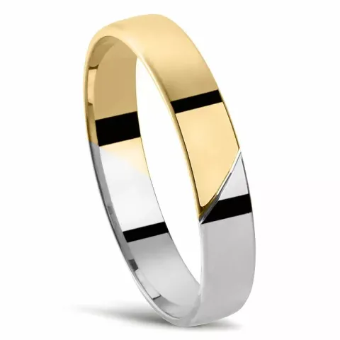 Kaksivärinen Miesten sormus 14 karaatin kulta ja valkokultaa