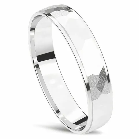 Taottu vihkisormus 14 karaatin valkokultaa