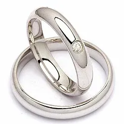 Vihkisormusta hopea 0,05 ct