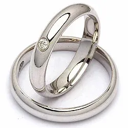 Vihkisormusta hopea 0,05 ct