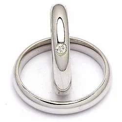 Vihkisormusta hopea 0,05 ct