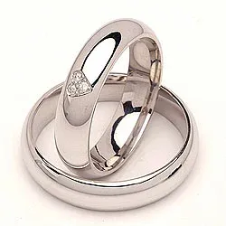 Vihkisormusta hopea 0,03 ct