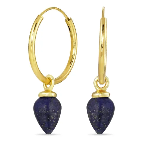 18 mm Lapislatsuli rengas  kullattu hopea