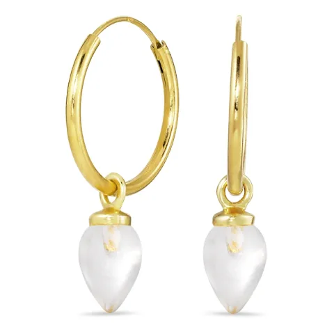 18 mm kirkas quartz rengas  kullattu hopea