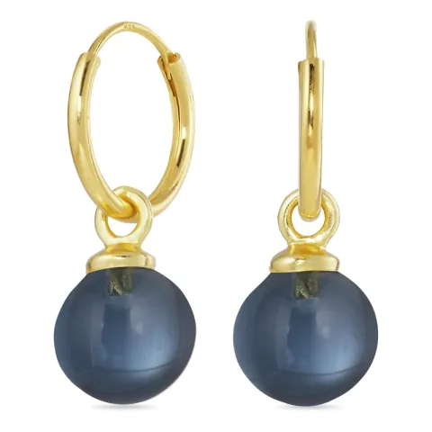 12 mm tummansininen kristalli rengas  kullattu hopea