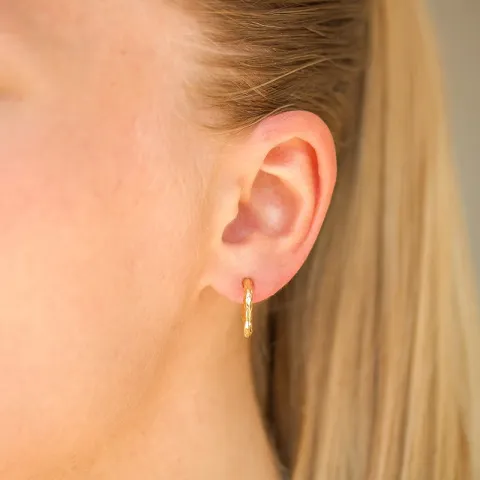 14 mm rengaskorvakorut  kullattu messinki - Eliné
