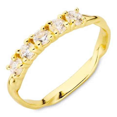 zirkoni sormus kullattu messinki - Eliné