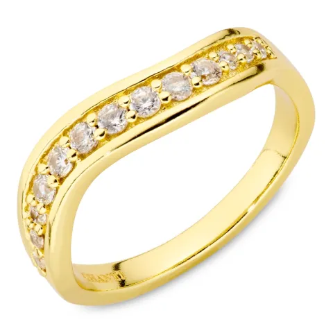 zirkoni sormus kullattu messinki - Eliné