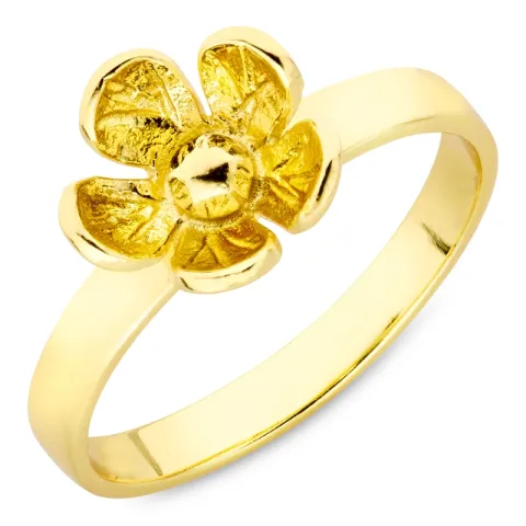 kukka sormus kullattu messinki - Eliné