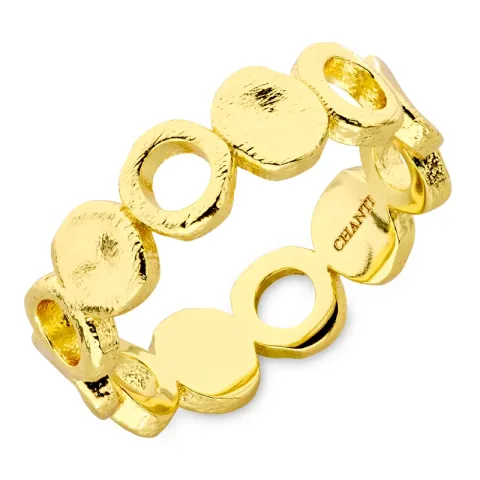 pyöreä sormus kullattu messinki - Eliné