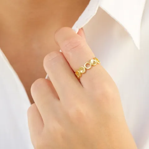 pyöreä sormus kullattu messinki - Eliné