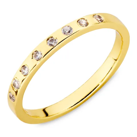 zirkoni sormus kullattu messinki - Eliné